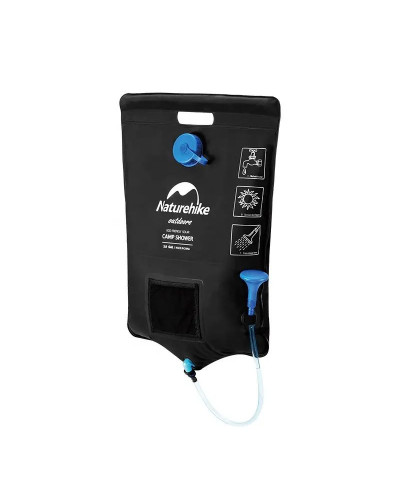 Компактний кемпінговий душ Naturehike NH21SJ032, 20 л, чорний