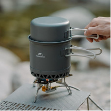 Набір посуду для кемпінгу 2 од. Naturehike CNK2300CJ0002, 1,2 л, алюміній