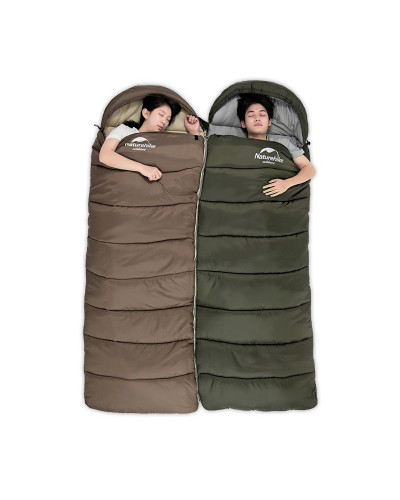 Спальник з капюшоном Naturehike U250 NH20MSD07, (6°C), правий, коричневий
