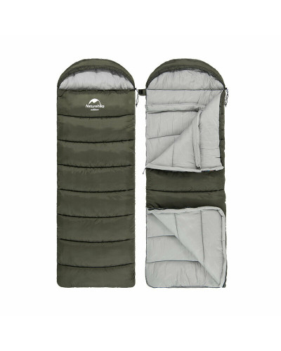Спальник з капюшоном Naturehike U350 NH20MSD07, (1°C), правий, зелений