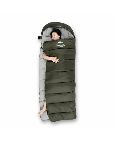 Спальник з капюшоном Naturehike U350 NH20MSD07, (1°C), правий, зелений