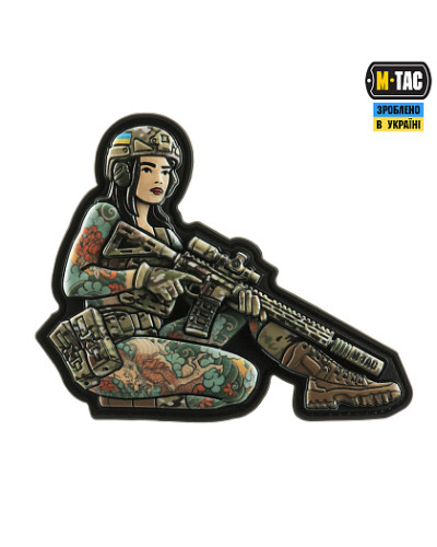 M-Tac нашивка Tactical girl №2 Якудза brunet PVC MC