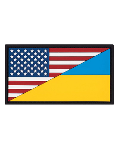 ПВХ патч (шеврон) "Прапор Укр/США" кольоровий